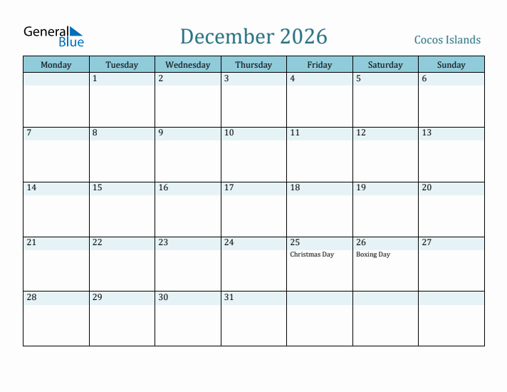 December 2026 Calendar with Holidays