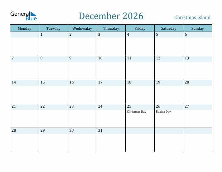 December 2026 Calendar with Holidays