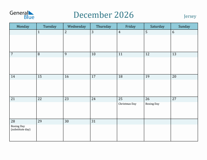 December 2026 Calendar with Holidays