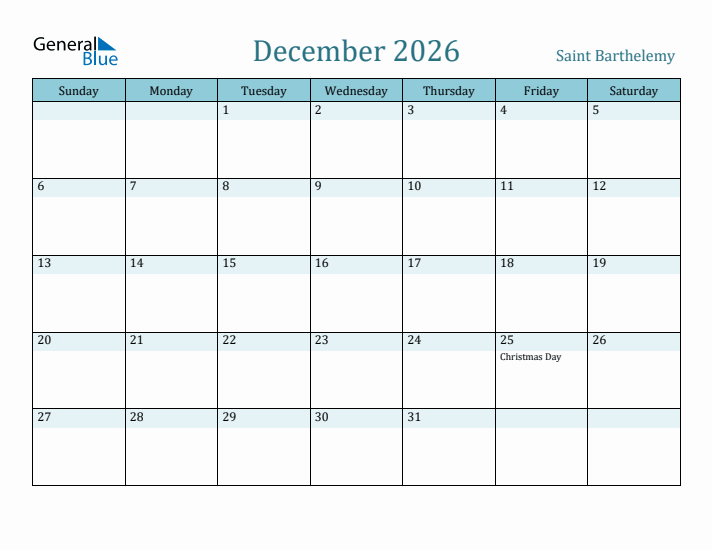 December 2026 Calendar with Holidays