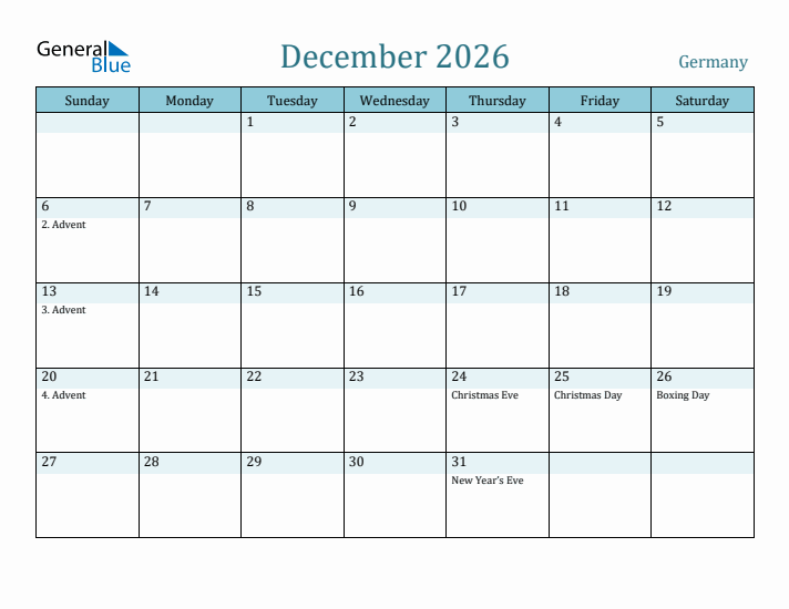 December 2026 Calendar with Holidays