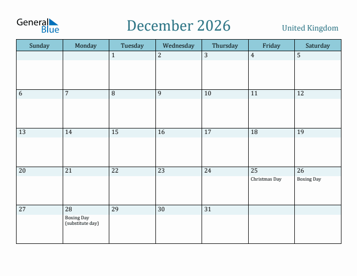 December 2026 Calendar with Holidays