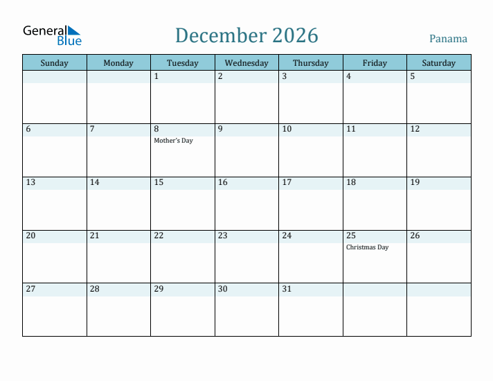 December 2026 Calendar with Holidays