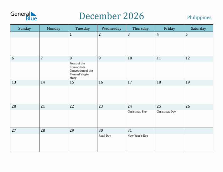 December 2026 Calendar with Holidays