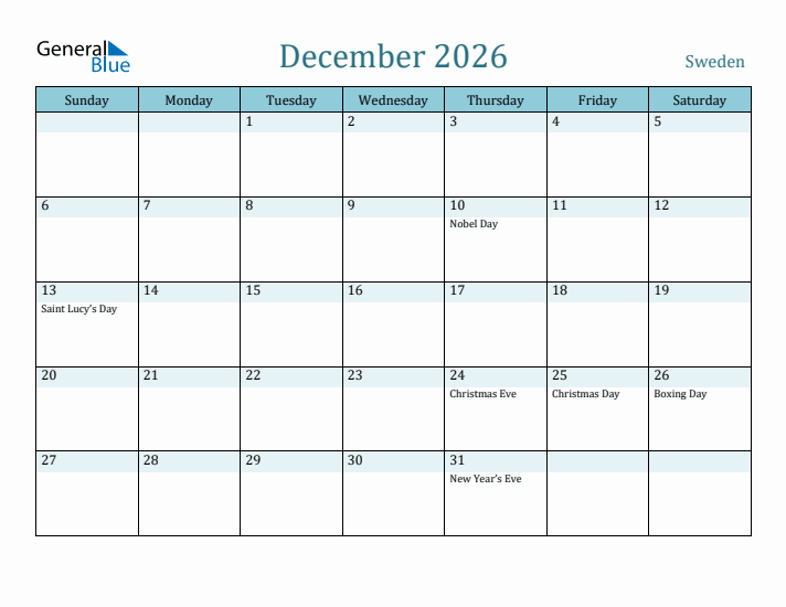 December 2026 Calendar with Holidays