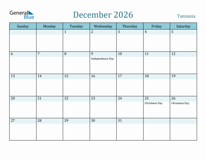 December 2026 Calendar with Holidays