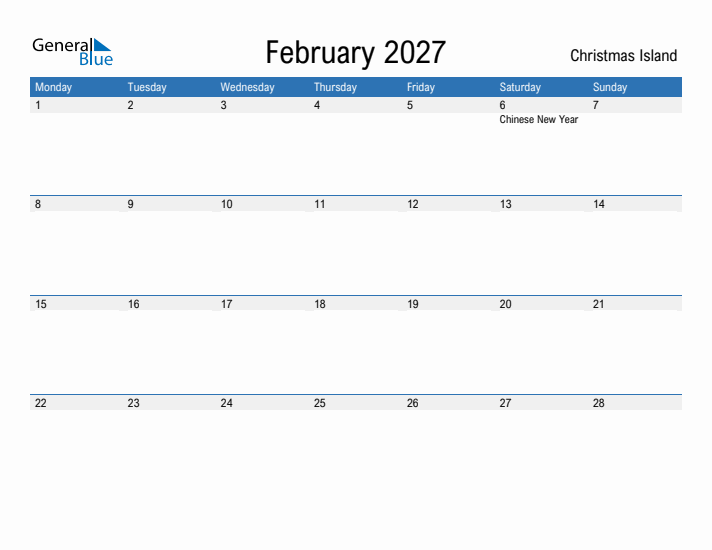 Fillable February 2027 Calendar