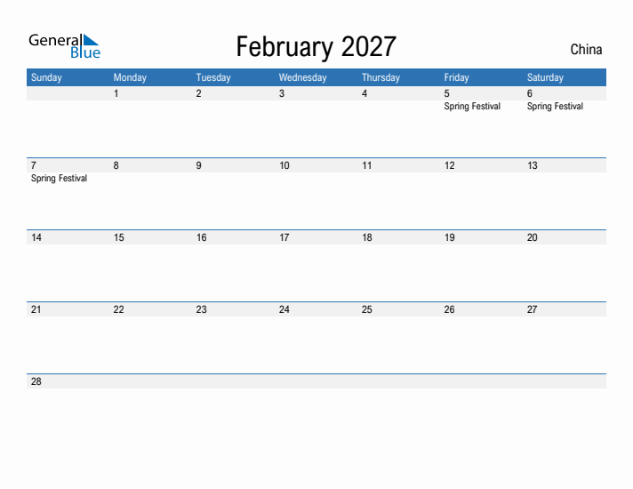 Fillable February 2027 Calendar