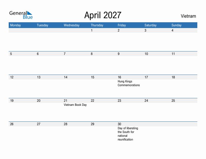 Fillable April 2027 Calendar