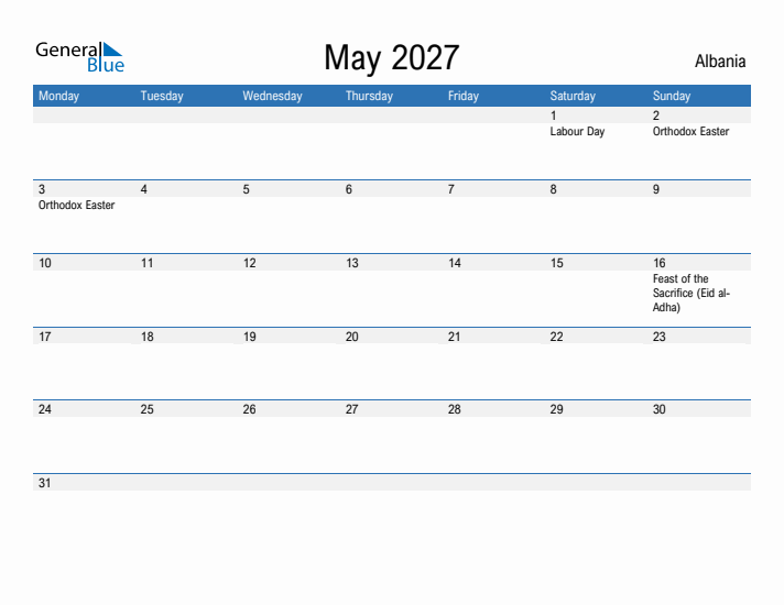 Fillable May 2027 Calendar