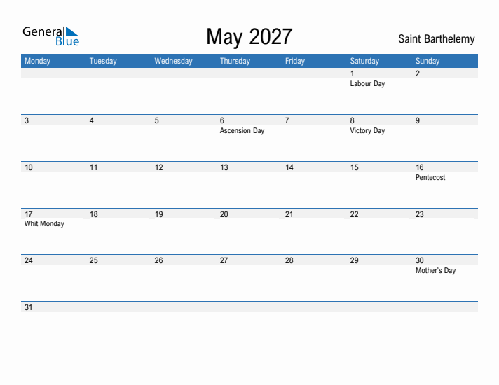 Fillable May 2027 Calendar