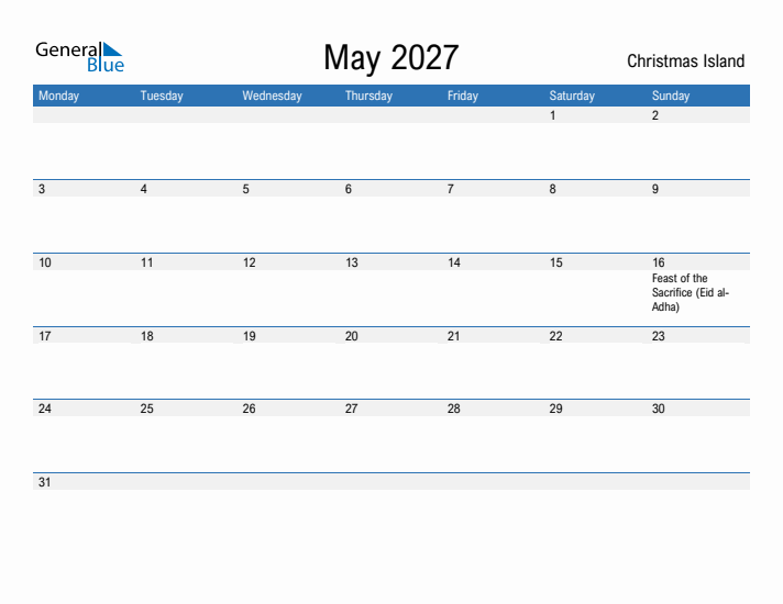 Fillable May 2027 Calendar