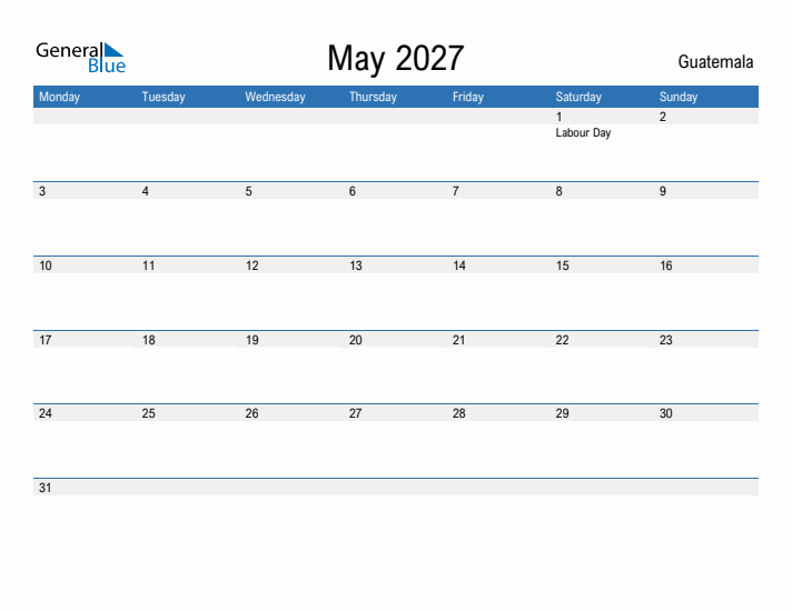 Fillable May 2027 Calendar