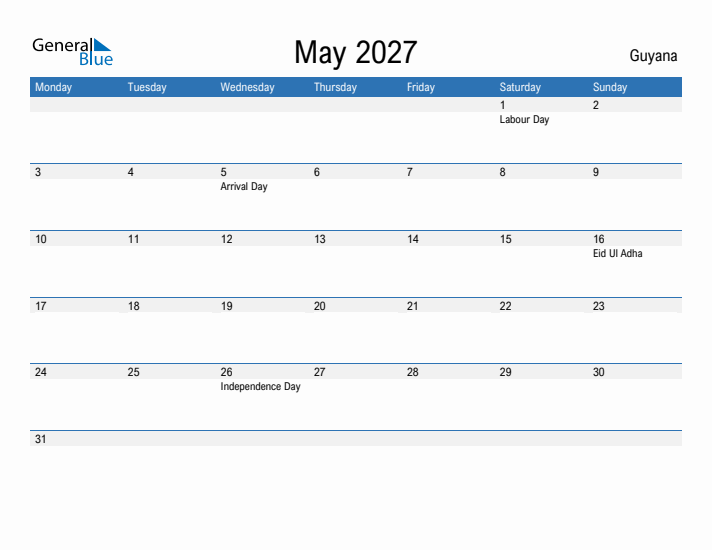 Fillable May 2027 Calendar