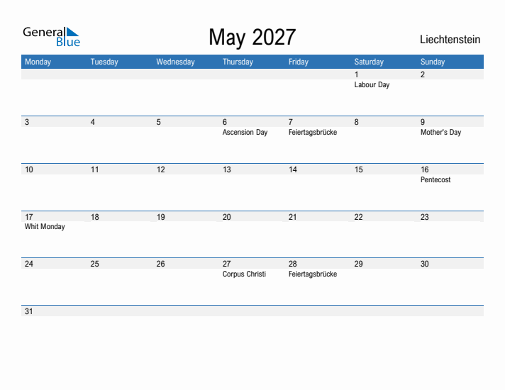 Fillable May 2027 Calendar