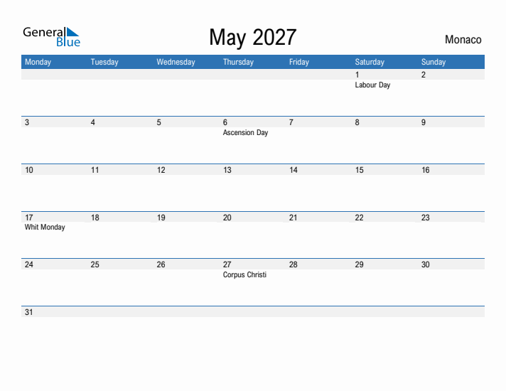 Fillable May 2027 Calendar