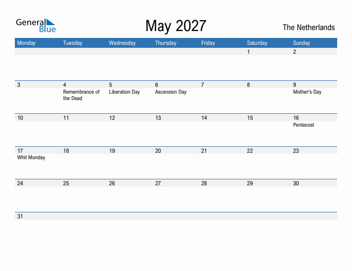 Fillable May 2027 Calendar