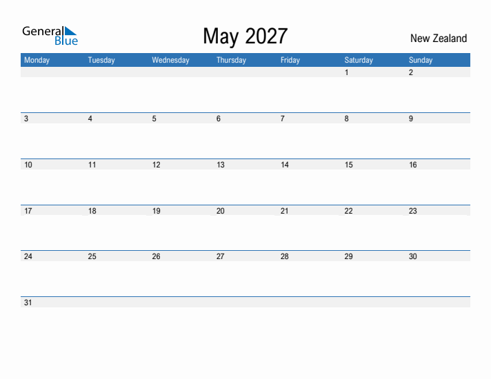 Fillable May 2027 Calendar