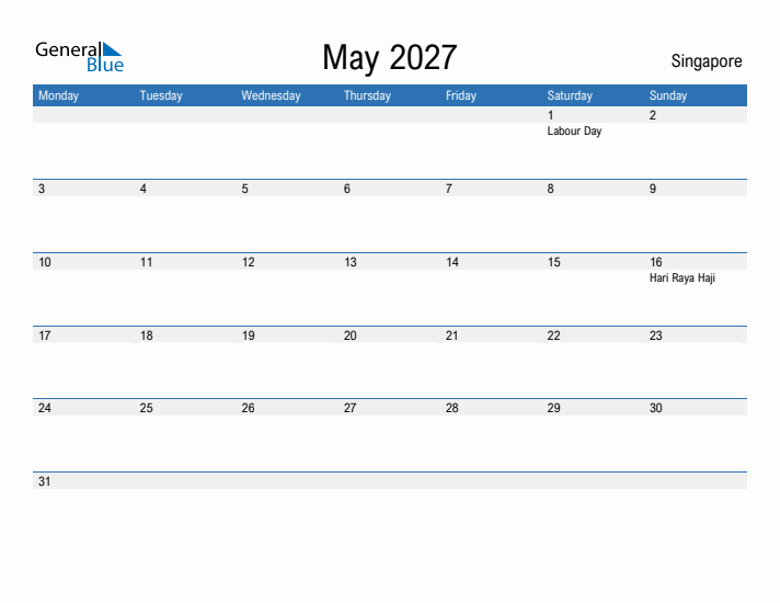 Fillable May 2027 Calendar