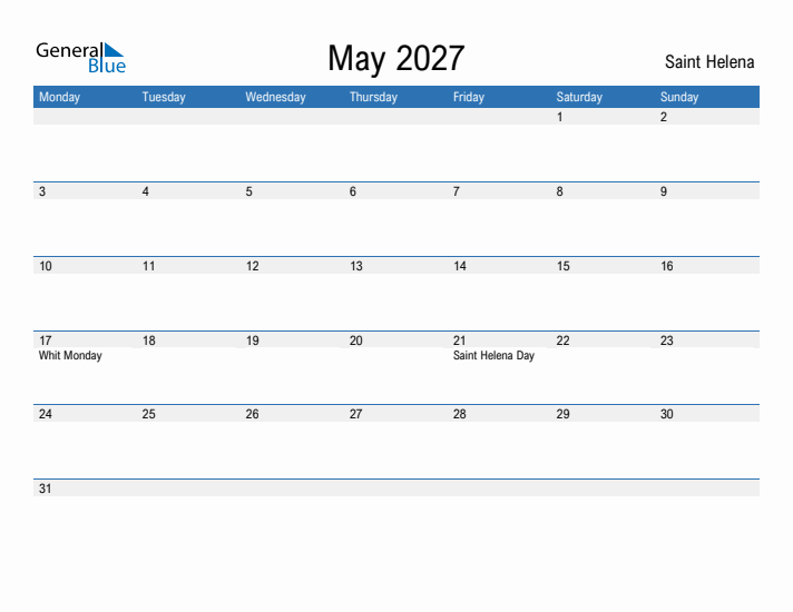 Fillable May 2027 Calendar