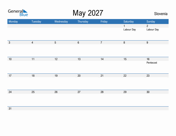 Fillable May 2027 Calendar