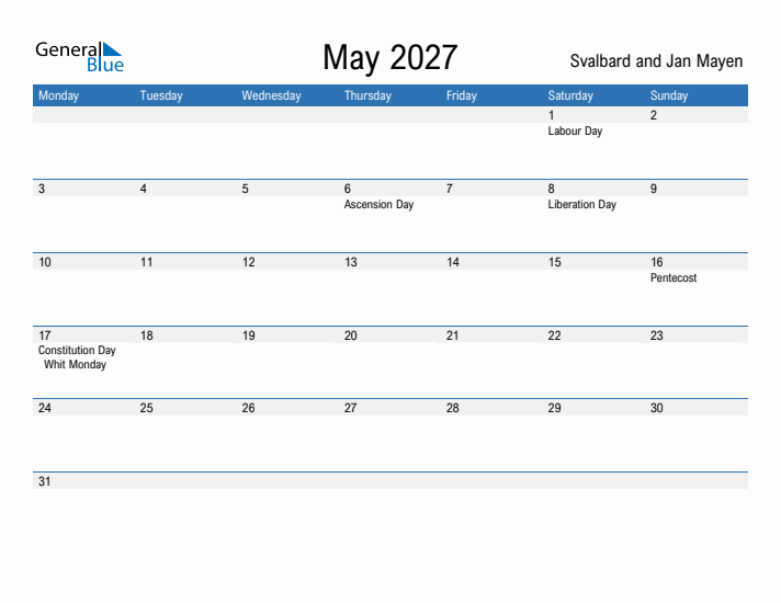 Fillable May 2027 Calendar