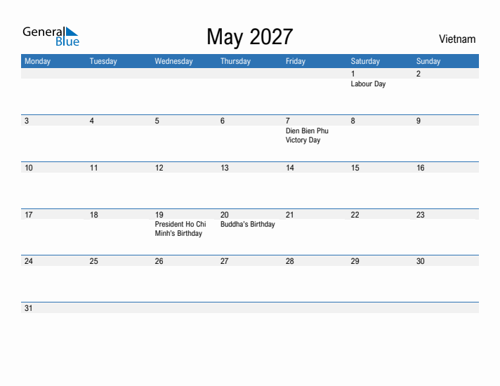 Fillable May 2027 Calendar