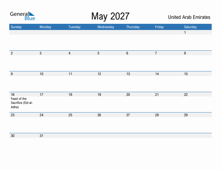 Fillable May 2027 Calendar