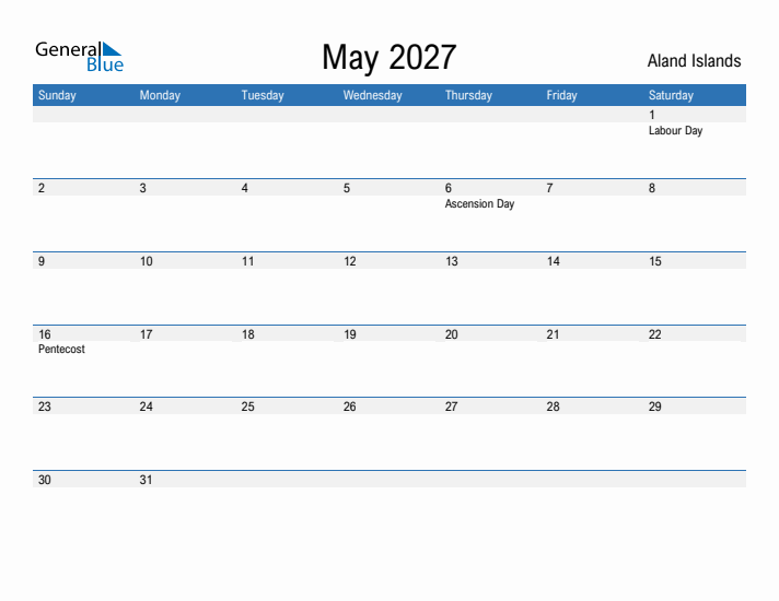 Fillable May 2027 Calendar