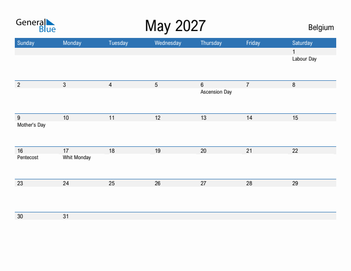 Fillable May 2027 Calendar