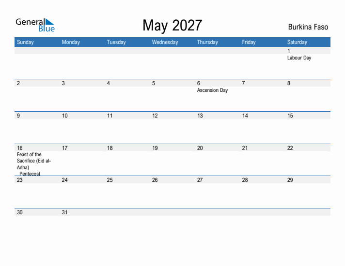 Fillable May 2027 Calendar