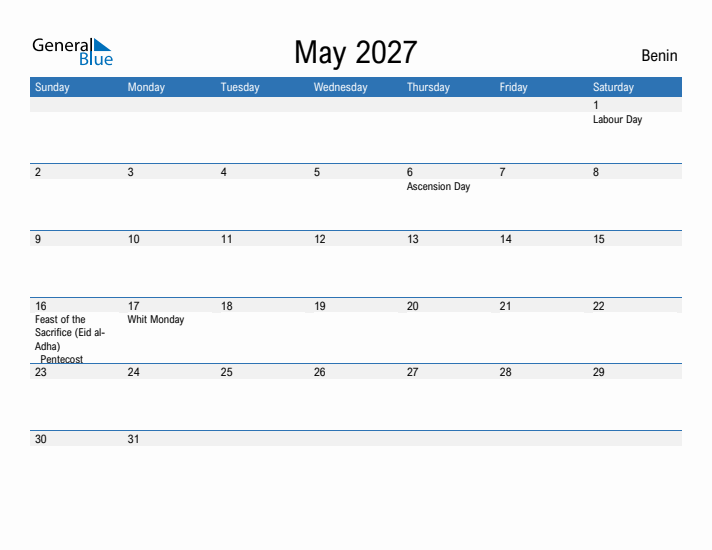 Fillable May 2027 Calendar