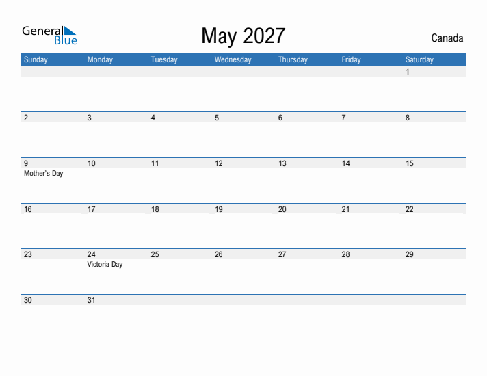 Fillable May 2027 Calendar