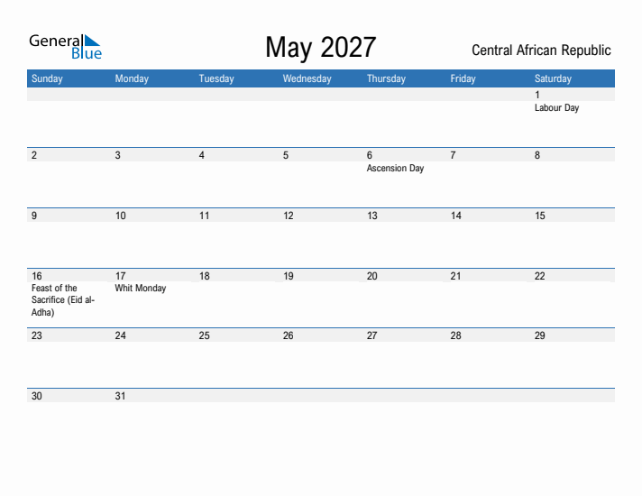 Fillable May 2027 Calendar