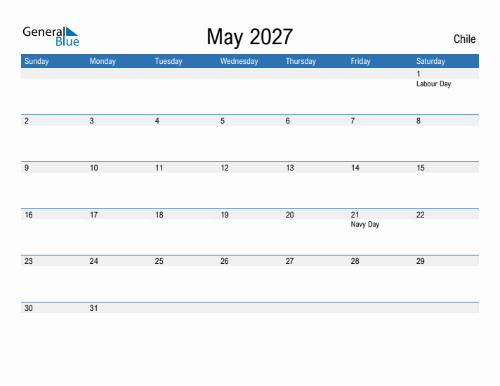 Fillable May 2027 Calendar