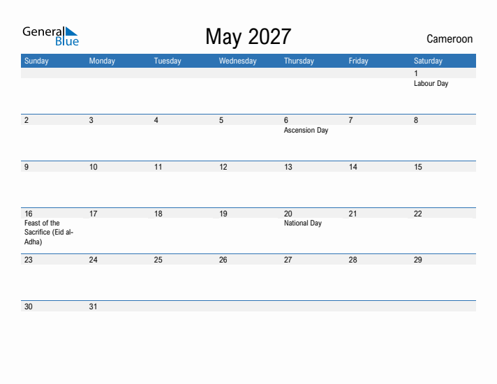 Fillable May 2027 Calendar