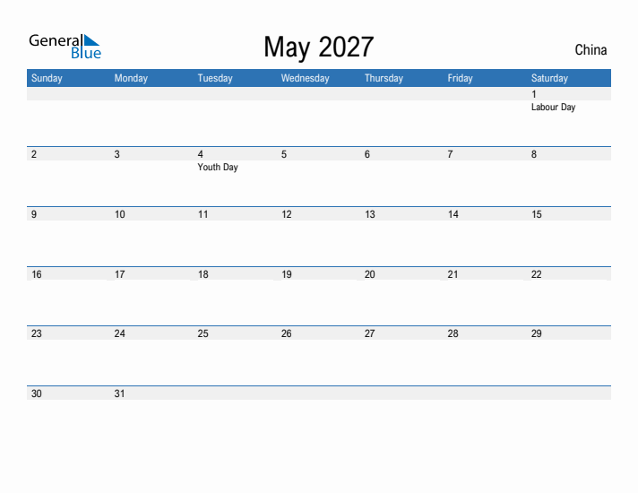 Fillable May 2027 Calendar