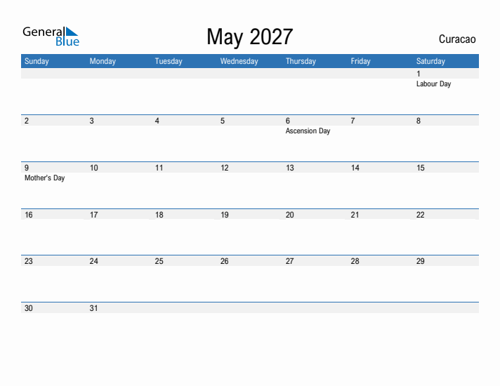 Fillable May 2027 Calendar