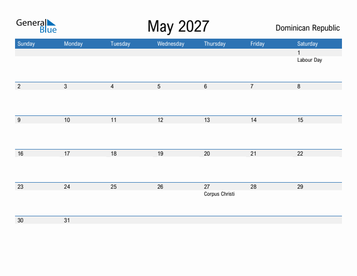 Fillable May 2027 Calendar