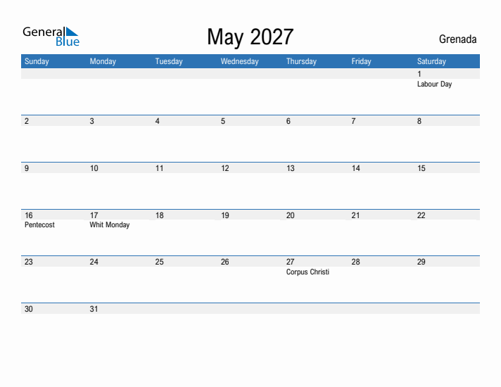 Fillable May 2027 Calendar