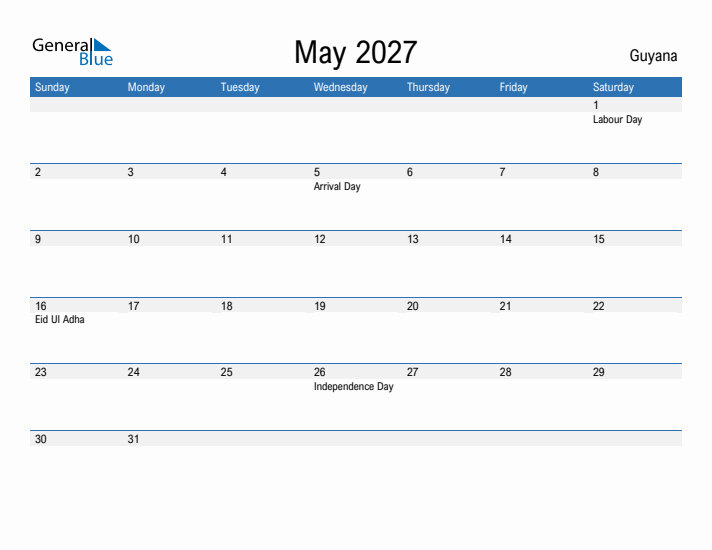 Fillable May 2027 Calendar