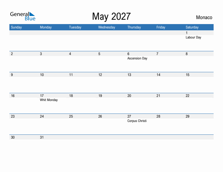 Fillable May 2027 Calendar