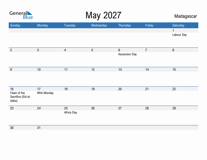 Fillable May 2027 Calendar