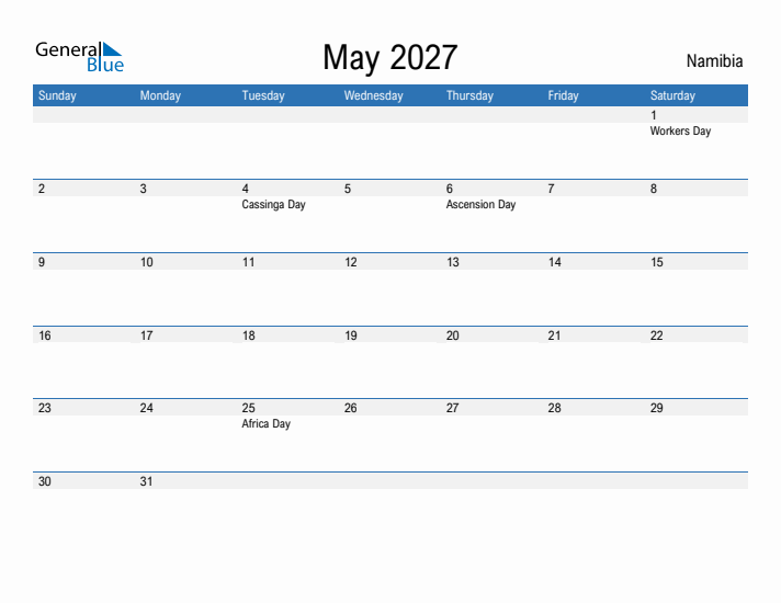 Fillable May 2027 Calendar