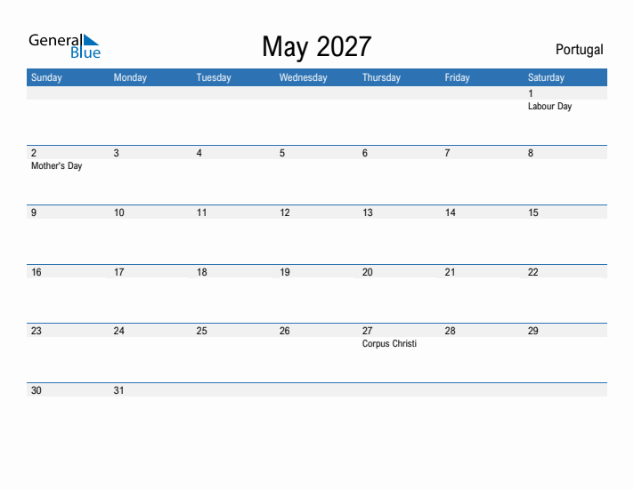 Fillable May 2027 Calendar