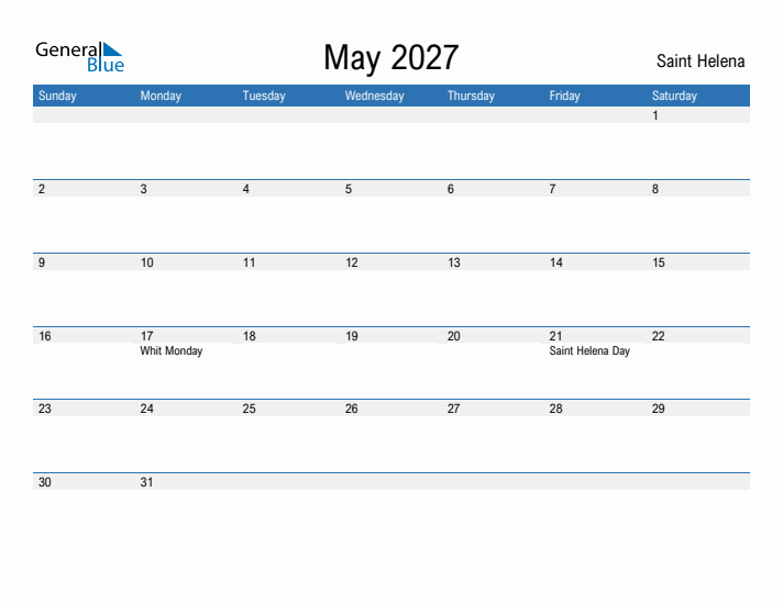 Fillable May 2027 Calendar