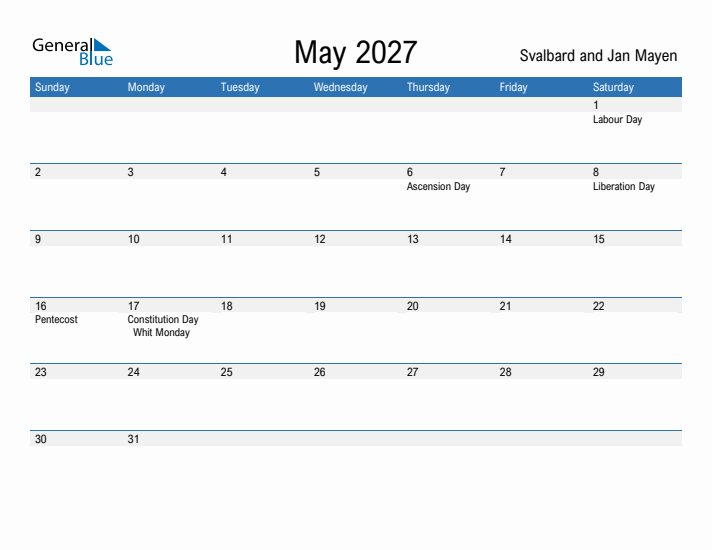 Fillable May 2027 Calendar