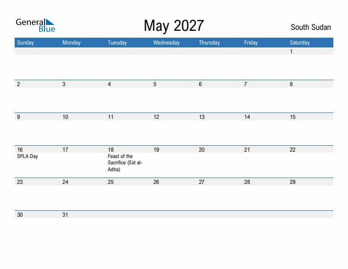 Fillable May 2027 Calendar