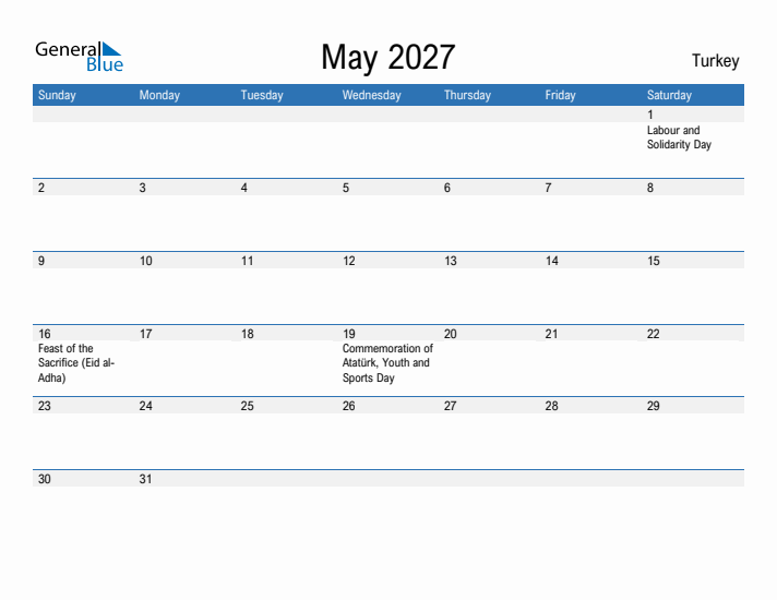 Fillable May 2027 Calendar