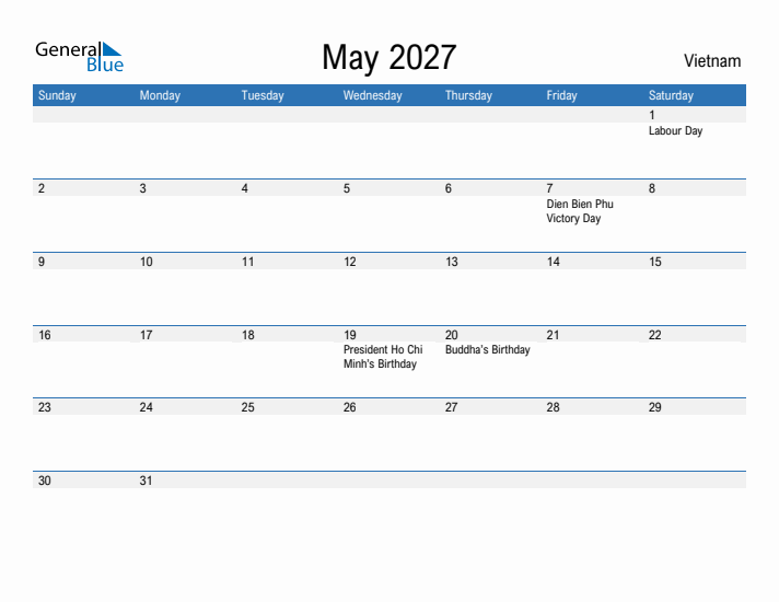 Fillable May 2027 Calendar